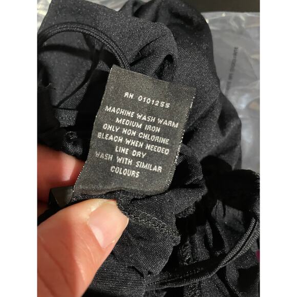 Vtg Y2K Impuls Halter Cutout Midi Maxi Dress Goth Grunge Black L Sexy‎ LBD - Picture 10 of 10